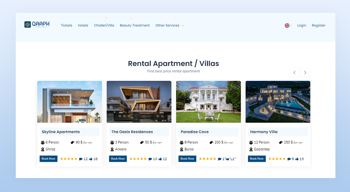 Comprehensive Booking System Website Development